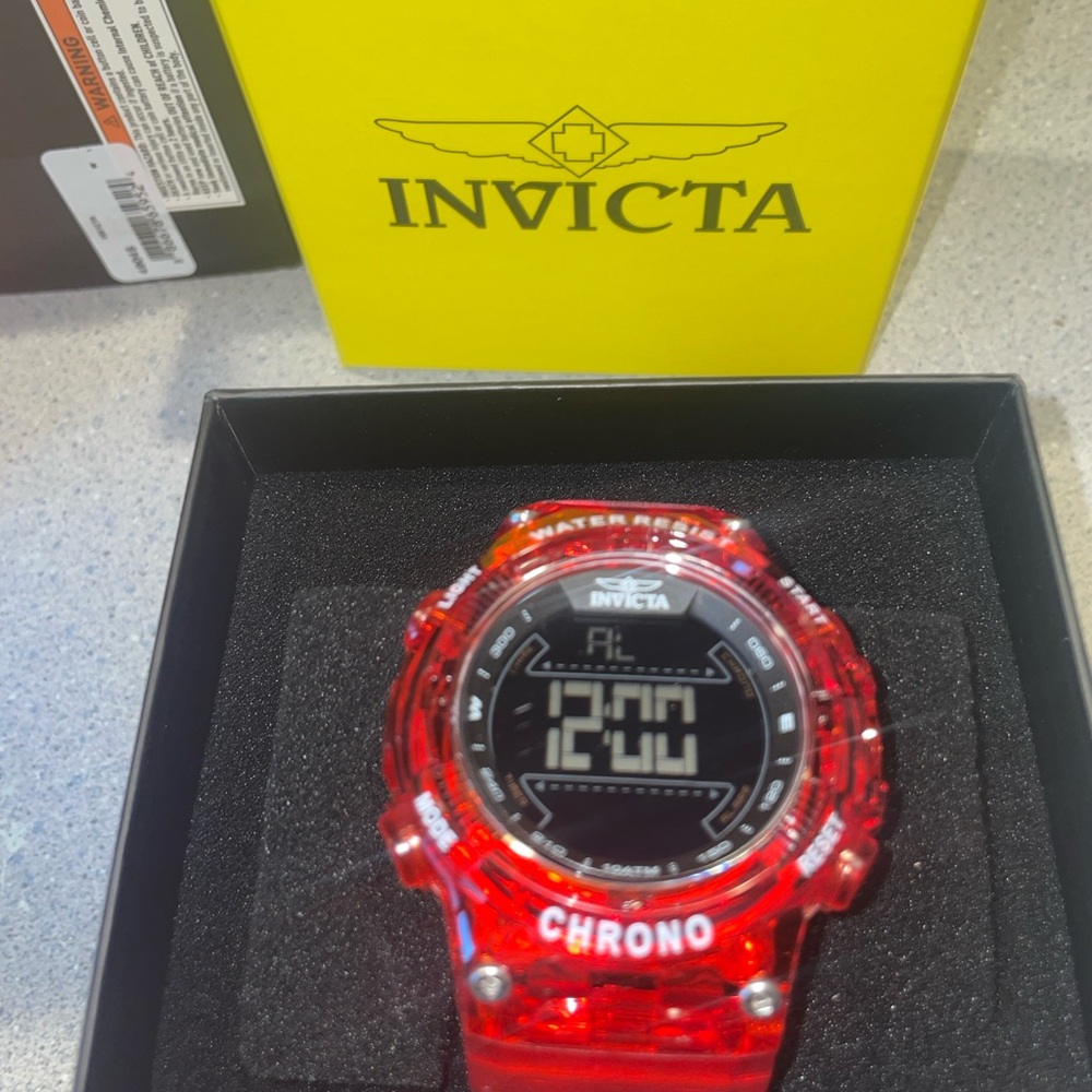 Invicta Red Chrono Digital Smartwatch